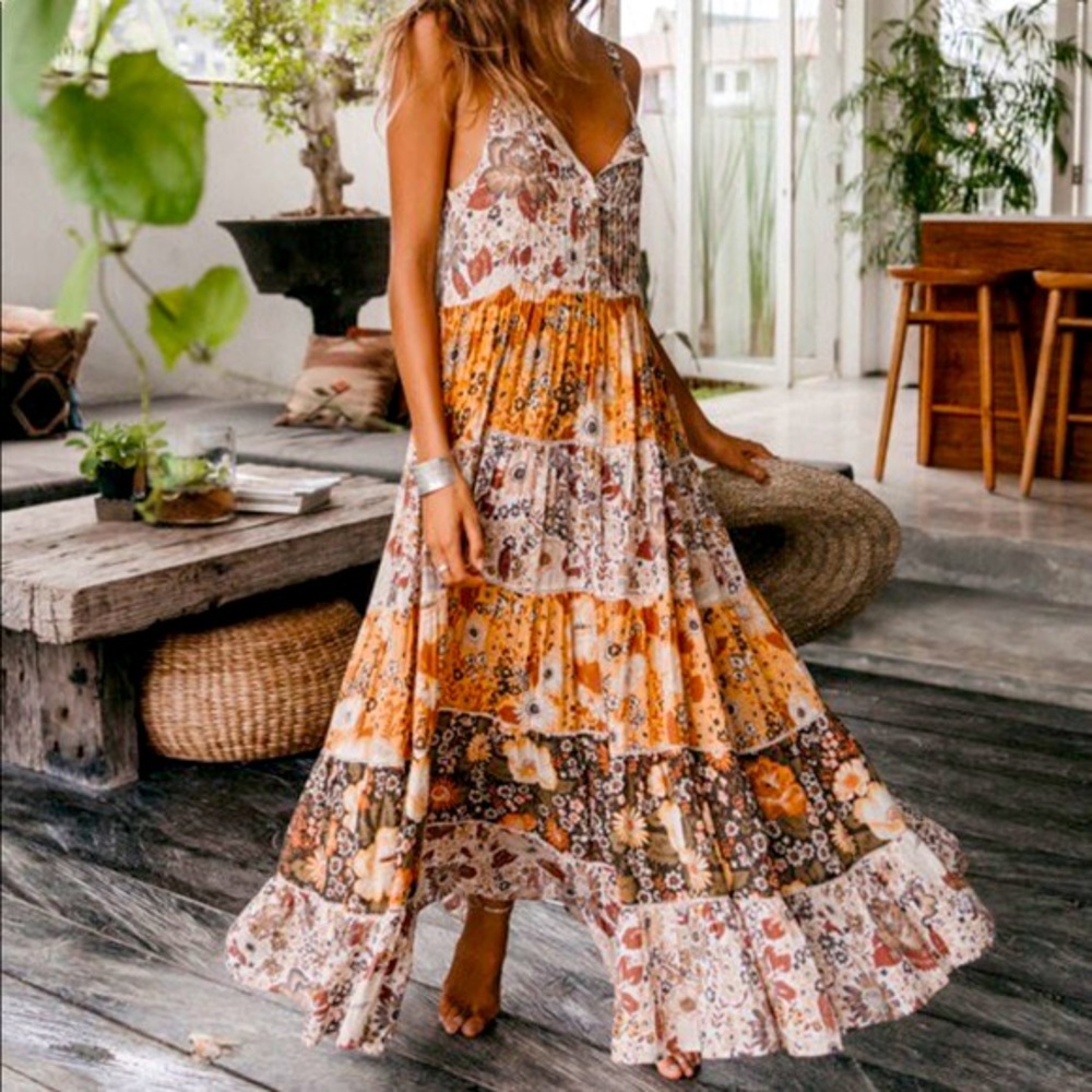 **SOLD** Spell “Desert Daisy” strappy dress